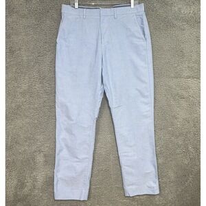 J Crew‎ Pants Men's Size 34x32 Light Blue Bowery Chino Slim Fit Casual Preppy